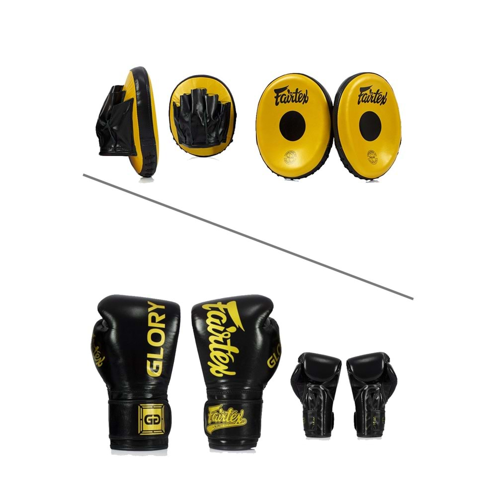 FAIRTEX GLORY ELDİVEN SETİ - FAIRTEX - SİYAH - 10 OZ