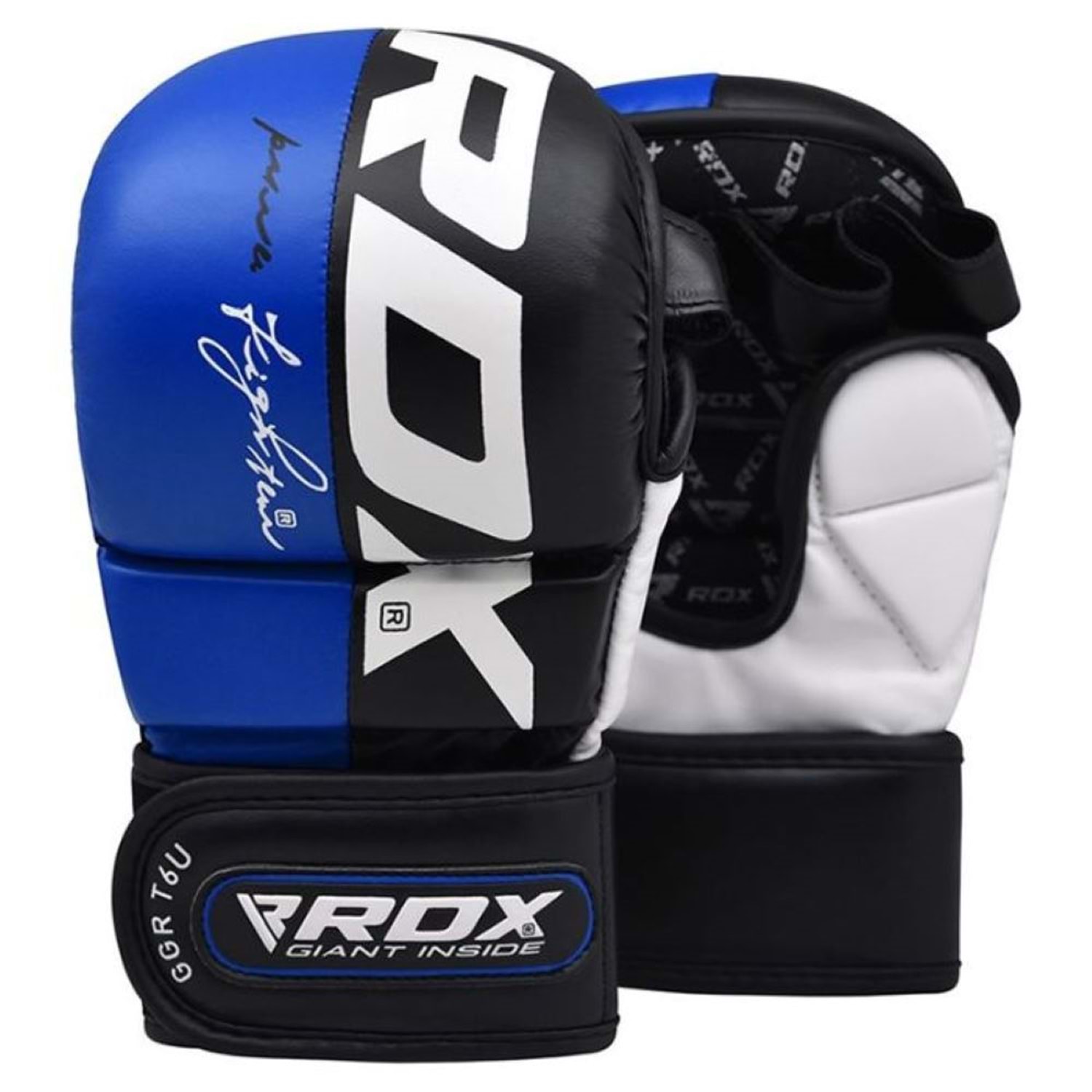 RDX Rex T6 MMA Eldiveni Mavi Açik Parmak Sparring ve Antrenman Eldiveni