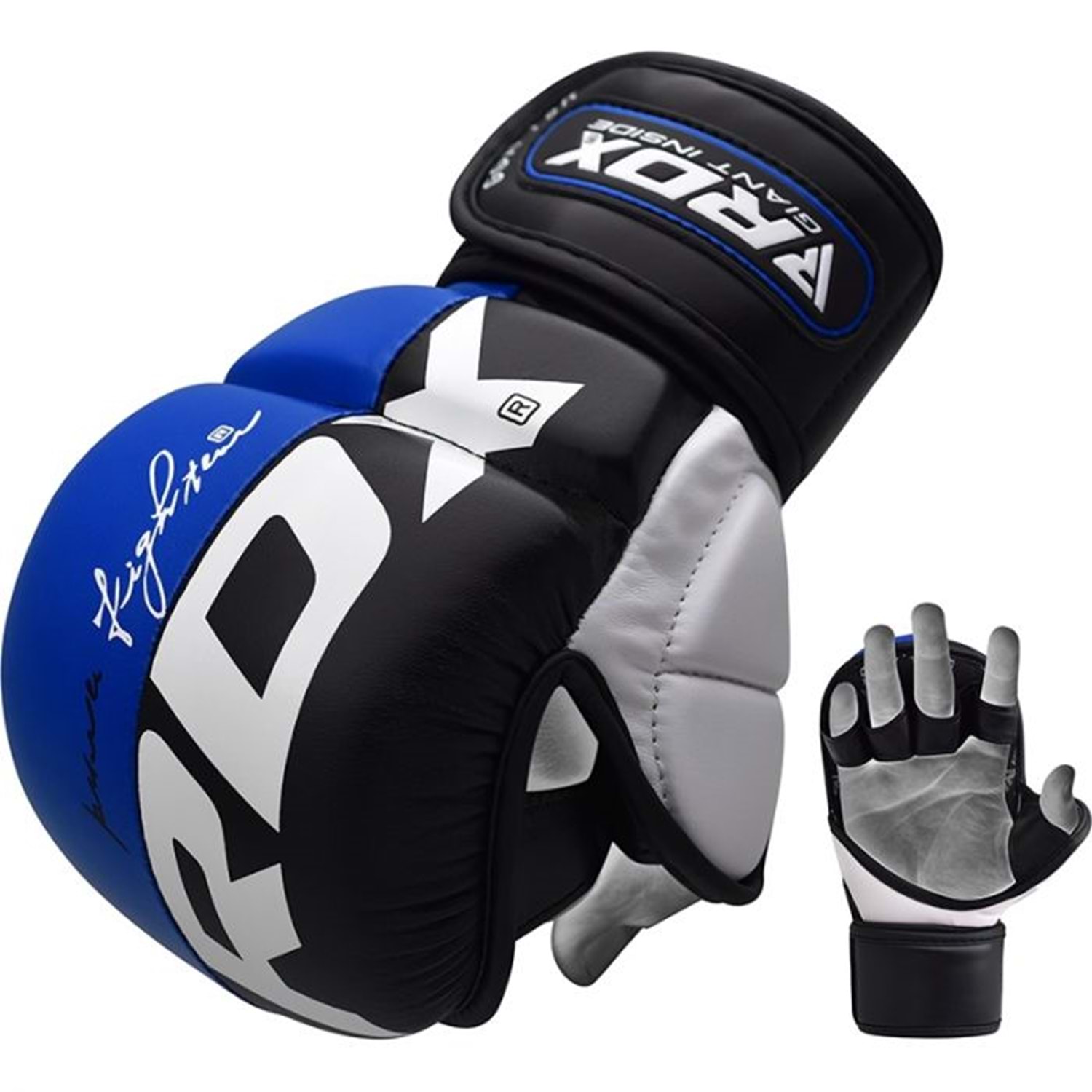RDX Rex T6 MMA Eldiveni Mavi Açik Parmak Sparring ve Antrenman Eldiveni