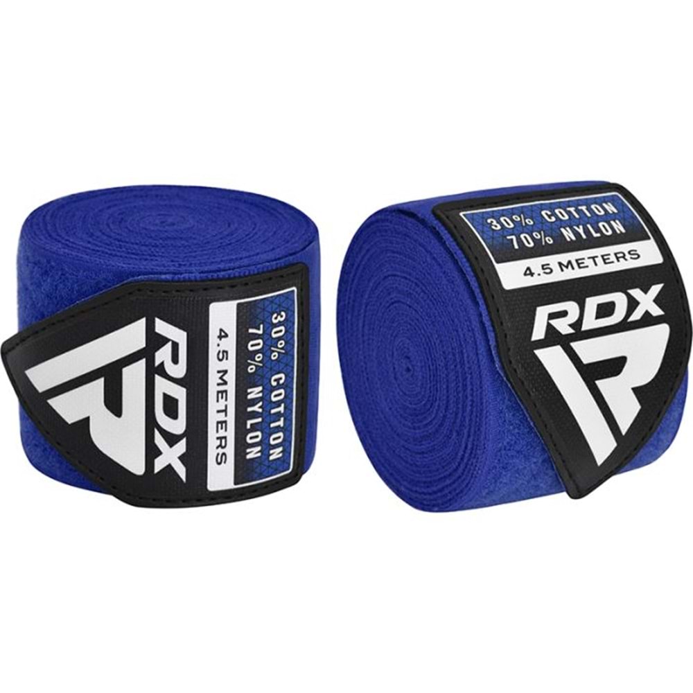 RDX Plus Boks El Bandaji Mavi 4.5 Metre Profesyonel Bilek ve El Destek Bandaji