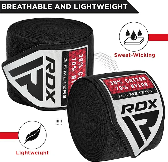 RDX Çocuk Boks El Bandaji 3 Metre Siyah Bilek ve El Destek Bandaji