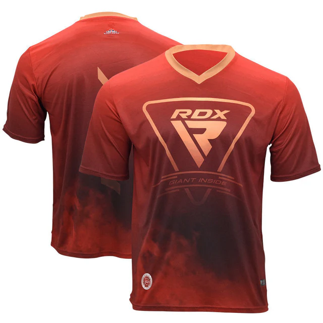 RDX T2 WAKO Onayli V Yaka Spor Tisört Kick Boks ve Dövüs Sporlari Antrenman Tisörtü